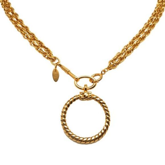 Chanel Double Chain Loupe Necklace - Picture 2 of 8